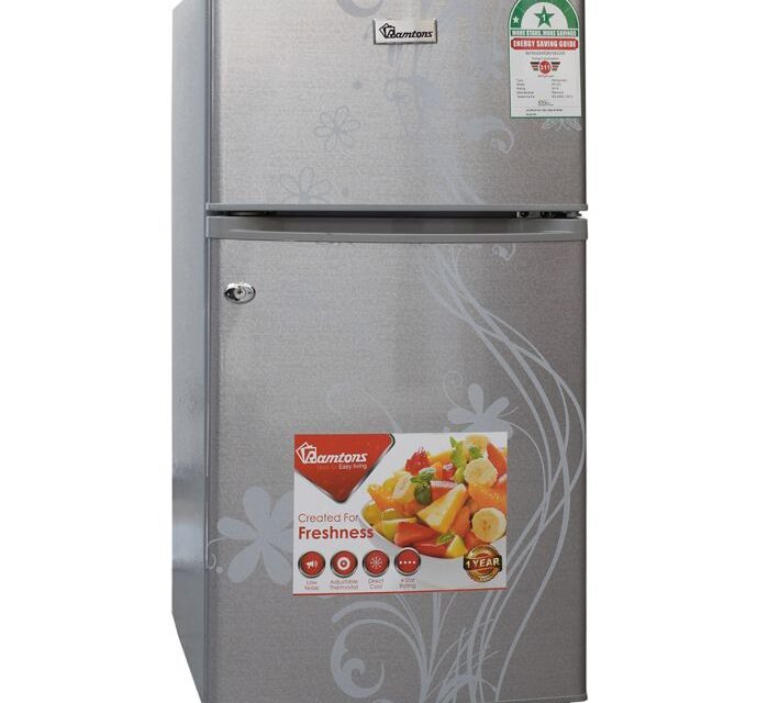 90 LITRES DOUBLE DOOR DIRECT COOL FRIDGE, SILVER