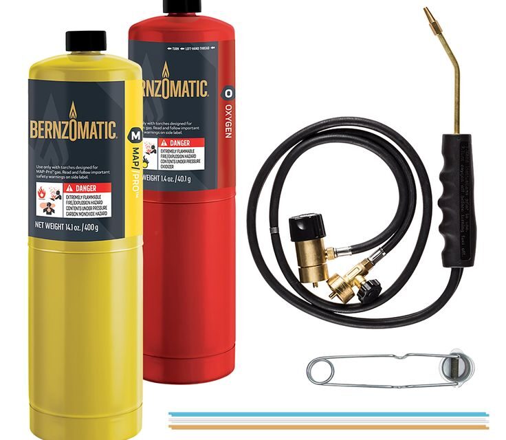 Oxygen MAP-Pro high-intensity brazing and welding torch kit with cylinders