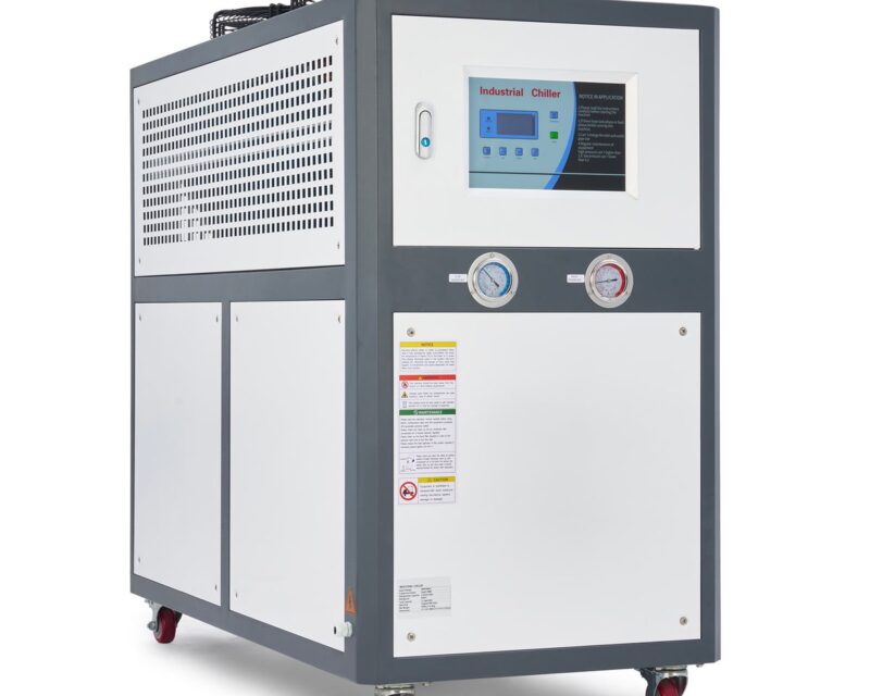 industrial water chiller unit with control panel