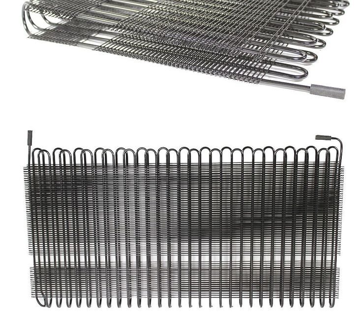 Wire-on-tube condenser coil for refrigerator