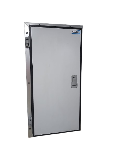 Insulated cold room door for walk-in freezer and cold storage applications