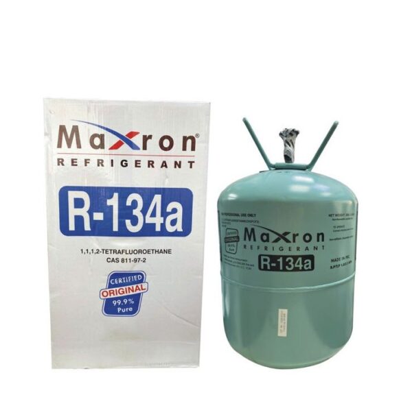 R-134-Maxron Maxron R134a refrigerant gas cylinder for refrigerators and refrigeration systems