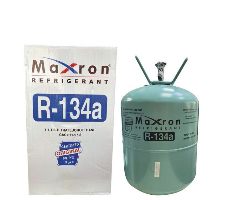 Maxron R134a refrigerant gas cylinder for refrigerators and refrigeration systems