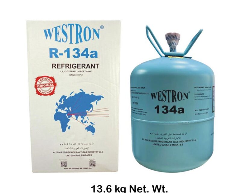 Westron R134a refrigerant gas cylinder for refrigerators and refrigeration