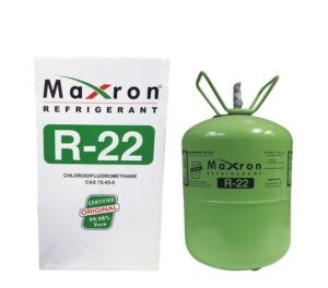Maxron R22 refrigerant gas for air conditioners, cold rooms and refrigeration systems.