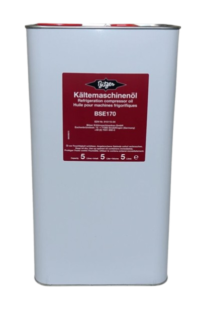 Bitzer BSE 170 Refrigeration Oil 5L Bitzer BSE 170 refrigeration oil 5 litre container