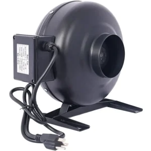Centrifugal inline duct fan for HVAC ventilation systems