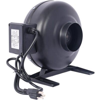 Centrifugal inline duct fan for HVAC ventilation systems