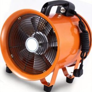 Portable industrial ventilation fan for confined space ventilation, HVAC ducting, smoke extraction, and fresh air supply