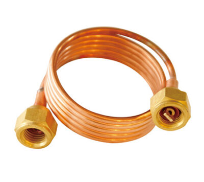 Refrigeration capillary tube with brass fittings