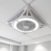 Recessed ceiling louver fan with integrated LED light measuring 60cm × 60cm