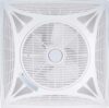 Recessed ceiling louver fan with integrated LED light measuring 60cm × 60cm
