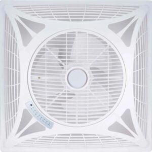 Recessed ceiling louver fan with integrated LED light measuring 60cm × 60cm