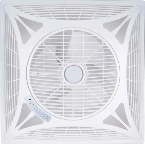 Recessed ceiling louver fan with integrated LED light measuring 60cm × 60cm