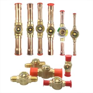 Refrigeration liquid line sight glass fitting