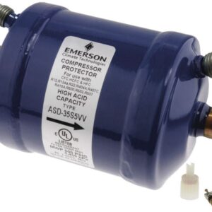 Suction line filter for a refrigeration compressor system