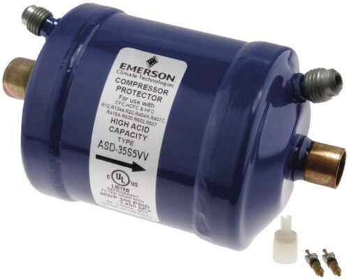 Suction line filter for a refrigeration compressor system